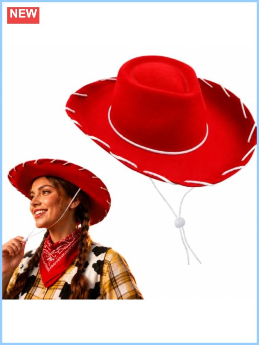 Women's Felt Western Cowgirl Hat Wide Brim Rodeo Costume